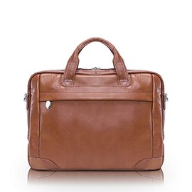 McKleinUSA S Series, MONTCLARE, Pebble Grain Calfskin Leather, 13" Leather Tablet Briefcase, Brown (15494), One Size