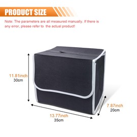 LAINLOY Car Trunk Storage Pouch, Felt Driving Bag, Car Baby Foldable Storage Bag, Auto Trunk Organizer with Lip, Portable Trunk Storage Organizer, Cargo Organizer for Car Truck SUV (Black)