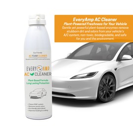 Car AC Cleaner Foaming Spray 8oz - Plant-Based Non-Toxic Formula Cleans Your AC Evaporator, Gets Rid of Foul Smells - Unscented Air Conditioner Cleaner Foam - Made in USA - EveryAmp