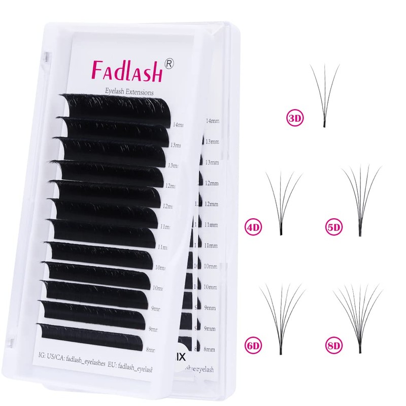 Self-Fanning Volume Eyelashes, Easy Fan Lashes for Eyelash Extensions, 12