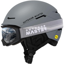 OutdoorMaster Ski Helmet Set,ELK MIPS Ski Helmet with OTG Ski Goggles - MIPS Snowboard Helmet Set for Men, Women & Youth