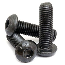 MonsterBolts - #6-40 x 3/8" Button Head Socket Cap Screws, ASME B18.3, Alloy Steel, Black Oxide, 100 Pack