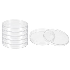 PATIKIL 75mm Plastic Petri Dishes with Lid, 6 Pcs Petri Plates Tissue Culture Plate for Lab Science Experiment, Clear