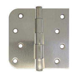 12 PC 4" X 4"in Straight Square Corner 5/8 Round Radius Exterior Door Hinge Satin Nickel