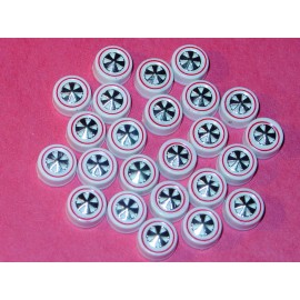 "Handmade" Hot Wheels Redline WHEELS IN PURE WHITE Lot of 24 Medium Size -NICE!