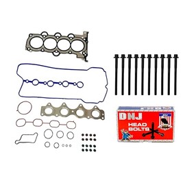 DNJ HGB4307 Cylinder Head Gasket set with Head Bolt Kit for 2013-2018 Hyundai, Kia Forte Koup, Forte5, Optima 1.6L L4 16V DOHC 1591cc