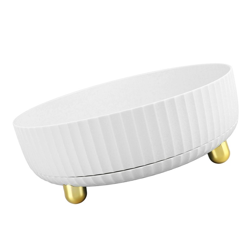 Rotatable Storage Tray Plastic Large Capacity Rotating Organizer Tray Desktop