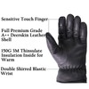 SKYDEER Premium Genuine Deerskin Leather Touch-Screen Winter Driving Gloves for