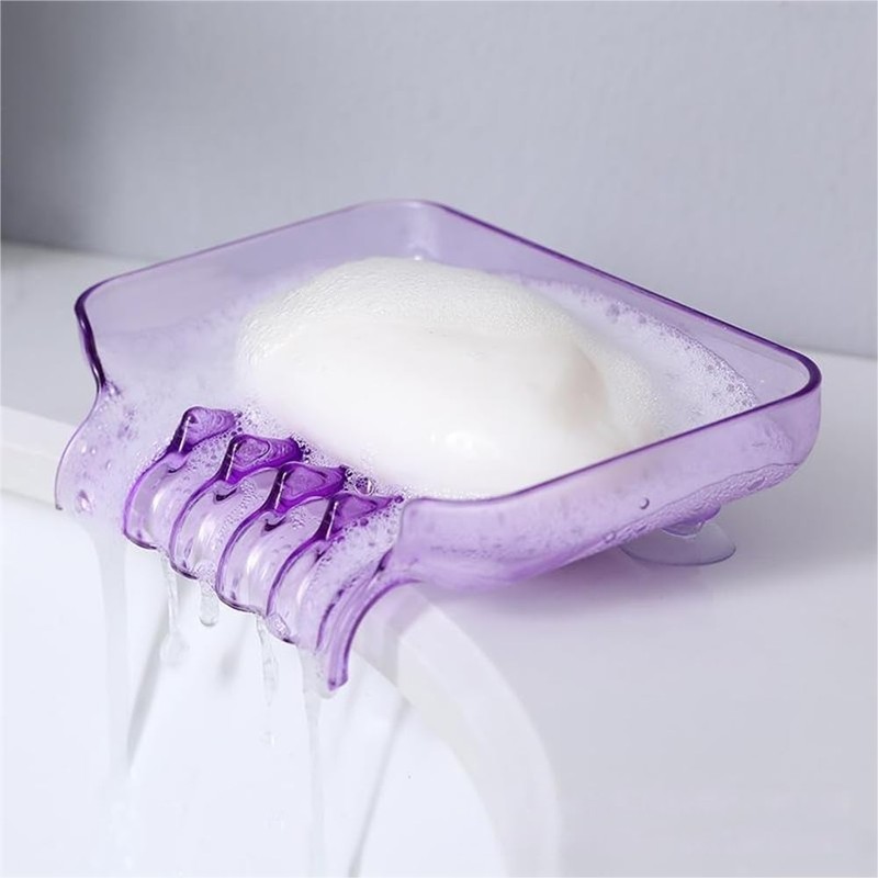 WELANGBN Suction Cup Soap Holder Multifunctional Soap Box Sponge Rack