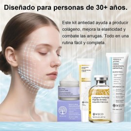 Kit Coreano Skincare Antiedad Reafirmante Péptidos Colágeno