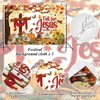 Leowefowa Thanksgiving Banner 10x8ft Polyester Fall for Jesus He Never