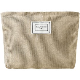 OFKP Makeup Bag, Khaki Cosmetic Bag with Zipper, Cosmetic Organizer, for Women Girls Travel Toiletry Bag