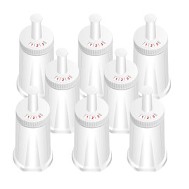 Ouxunus Filter - Replacement Water Filter Compatible with Breville Sage Claro Swiss For Oracle, Barista & Bambino - Compare to Part #BES008WHT0NUC1.Pack of 8（First use without adding coffee powder ）