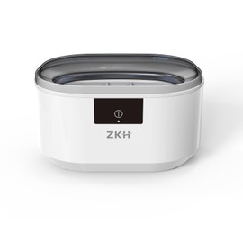 ZKH Ultrasonic Jewelry Cleaner, 48kHz High Frequency Sonic Jewelry Cleaner Machine with 500ml Capacity for Jewelry, Eyeglasses, Watch Straps, Earrings, Ring, Necklaces, Razors, Dentures