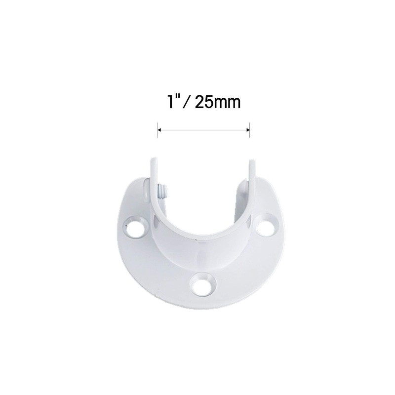U Shape Shower Rod Holder 4pcs Curtain Rod Bracket Stainless