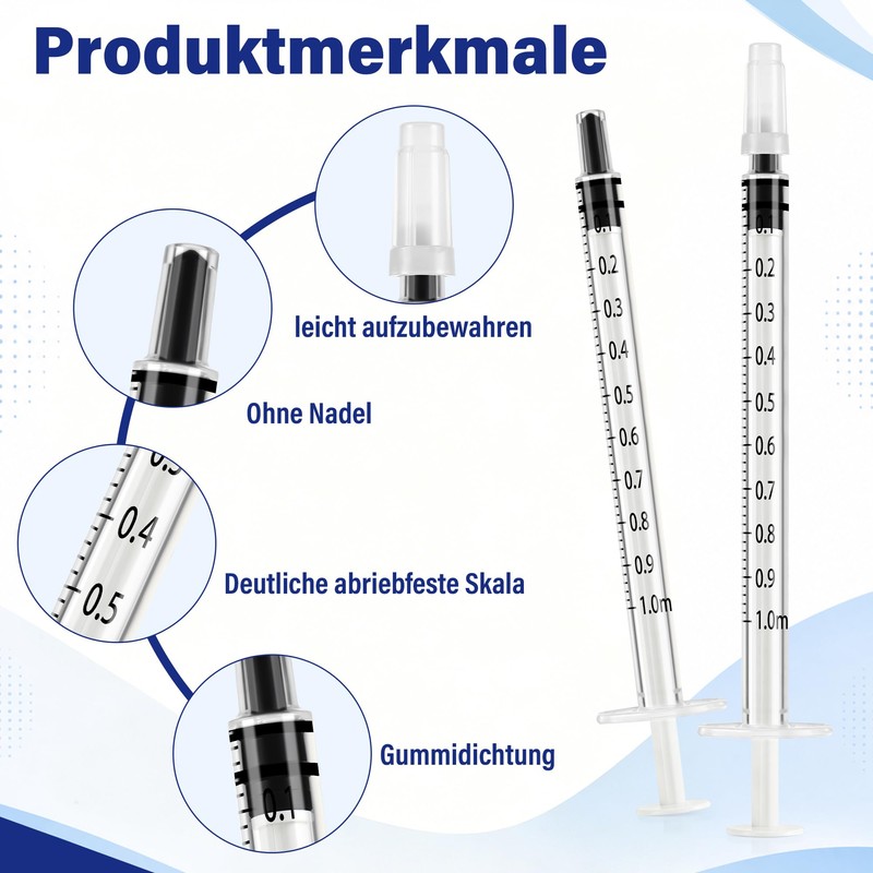 100pcs 1ml Colostrum Collectors with Caps Without Needle for Laboratory