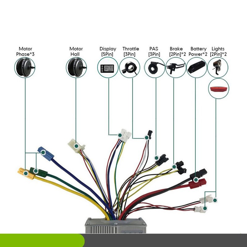 Electric Bike Modified Controller Set with 30A Controller and S866