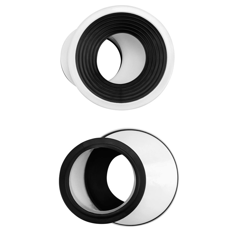 QWORK® 50mm Toilet Offset pan Connector PVC Waste Pipe Connector