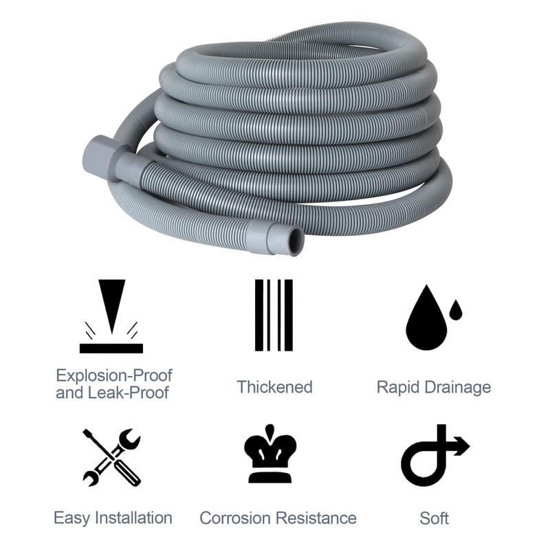 Manste Washer Drain Hose Extension,10FT, Washing Machine Drain Hose Extension，extra