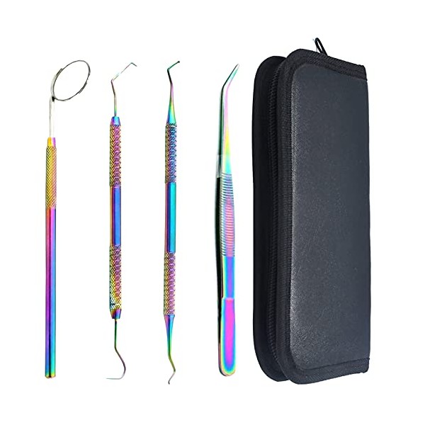 AAProTools 4 Pcs Multi Rainbow Basic Economy Professional Dental Hygiene