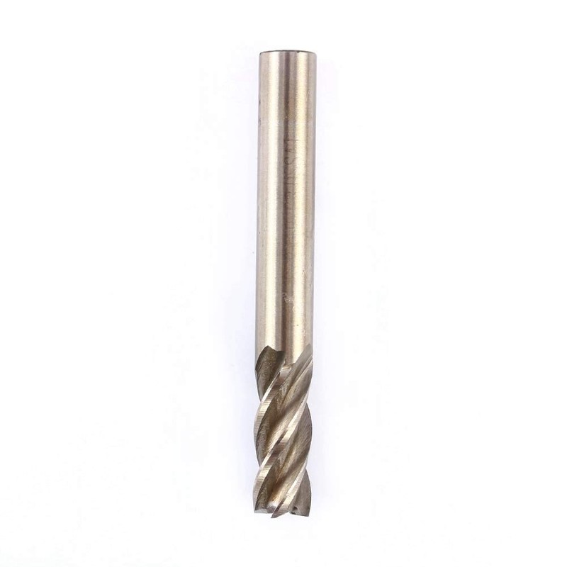 End Mill Bit, 8mm HSS CNC Carbide Straight Shank 4