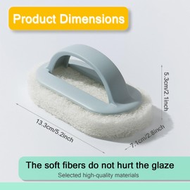 2 Stück Pool Bürsten Set,Pool Schwamm Bürsten,Pool Reinigungsbürste für Spa, Badewannen Poolflecken,Pool zubehör,Schwimmbad Bürste mit Griff, Poolbürste(Blau/Gelb)