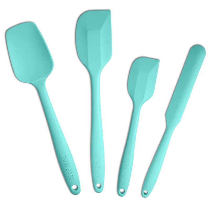 Juego de 4 espátulas de silicona flexibles, resistentes al calor,