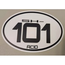 Ufo Design Labs Roland SH 101 acid eurostyle 4"x6" oval sticker synthesizer synth techno vintage