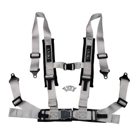 ANIKI GRAY 4 POINT AIRCRAFT BUCKLE RACING SEAT BELT HARNESS FITS POLARIS UTV