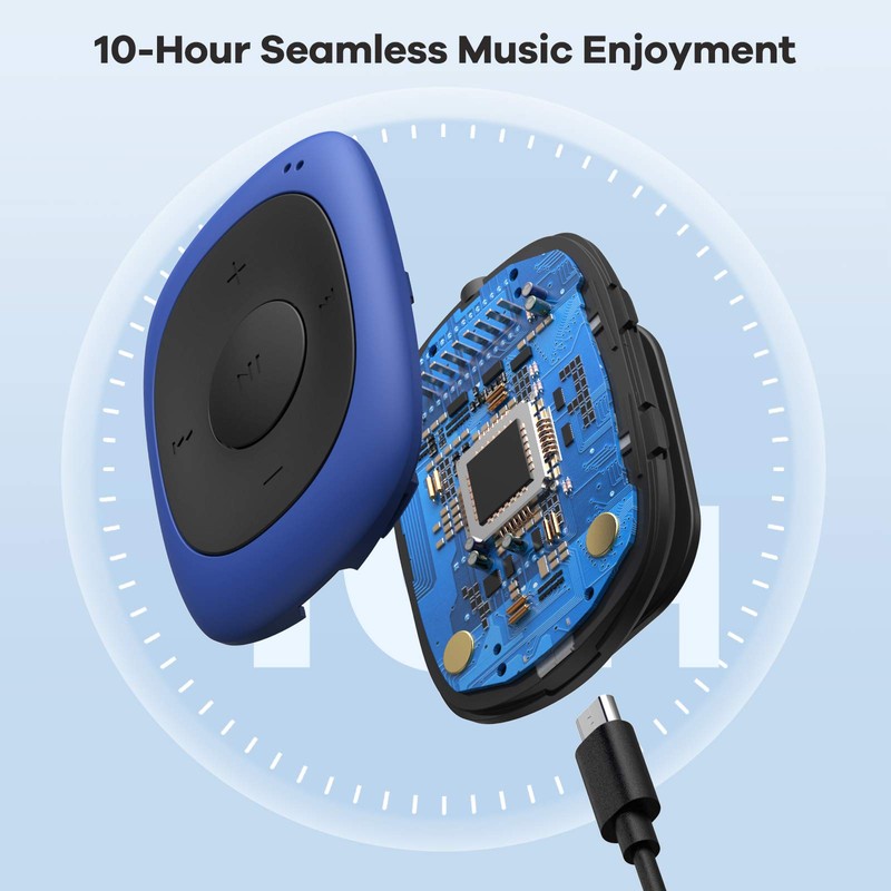 AGPTEK G02 8GB Clip MP3 player Ditigal Music player with