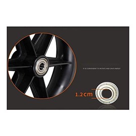 DWhui DWhui 2pcs 12 Inch Manual Wheelchair Rear Wheel Caster Non-inflatable Wheel Pu Tire Wheelchair Accessories Rear Wheel (Color : Black)