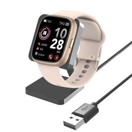 IDW26 Smart Watch Charger,Lamshaw Charging Stand Desk Holder Charging Dock Station Compatible with MMBX Smart Watch Charger/AITAFY IDW26/ Faweio IDW26/ MILOUZ IDW26 Smart Watch-1.83" (Black-Dock)