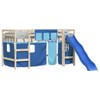 vidaXL Cabin Bed Curtains Blue Polyester