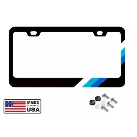 BLVD Toyota Classic Retro Vintage Style Stainless Steel License Plate Frame - Blue