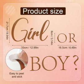 Girl or Boy Wall Sticker, Baby Shower Party Decal Sign Gender Reveal Sign Decal Gender Theme Decals Arch Decoration for Arch Wall Door Room