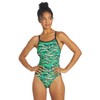 Sporti New Waves Thin Strap One Piece Swimsuit - Green