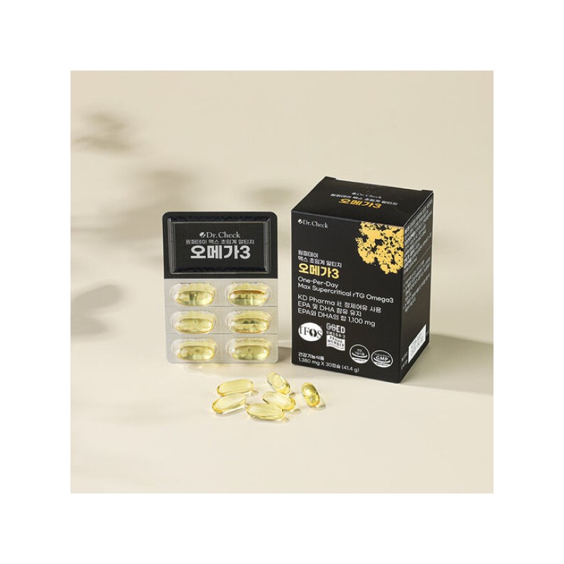 Dr. Check 닥터체크 원퍼데이 맥스 초임계 알티지 오메가3 Dr. Check