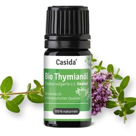 Casida Thymian Linalool - Bio-Qualität - 100% naturreines Ätherisches Öl - 5 ml - hoher Linalool Gehalt - Aromatherapie