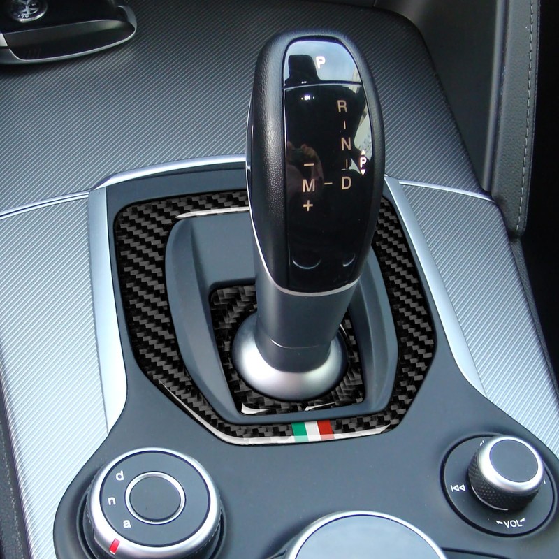 Car Gear Shift Trim Center Console Panel Cover Sticker Carbon