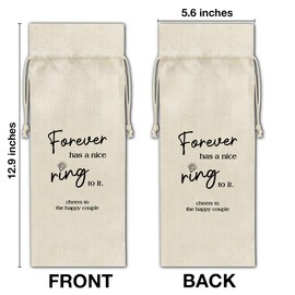 Wedding Gift Wine Bag, Engagement Gifts for New Couples Bride Groom Marriage Wedding Gifts Bridal Shower Gift Wine Gift Bag