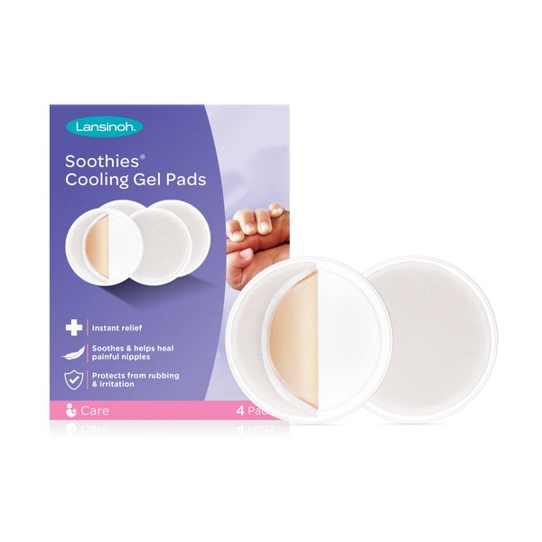 Lansinoh Soothies Breast Gel Pads for Breastfeeding and Nipple Relief, 4 Pads