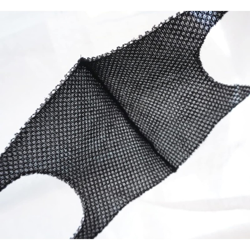 IKEPLUS MA12 Sports Mask, Mesh Mask, Black, S, 3 Pieces