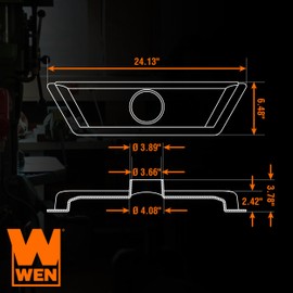 WEN 22-Inch Dust Hose Floor Sweep for Four-inch Dust Hoses (DCA015)