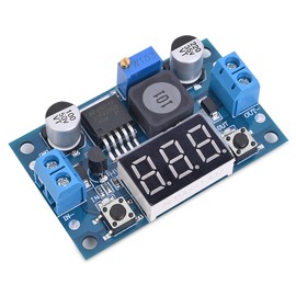 Seloky LM2596 Adjustable DC-DC Step-Down Buck Converter Module with LED Voltmeter Display, Voltage Regulator 4.0-40V Input to 1.25-37V Output Power Supply Module