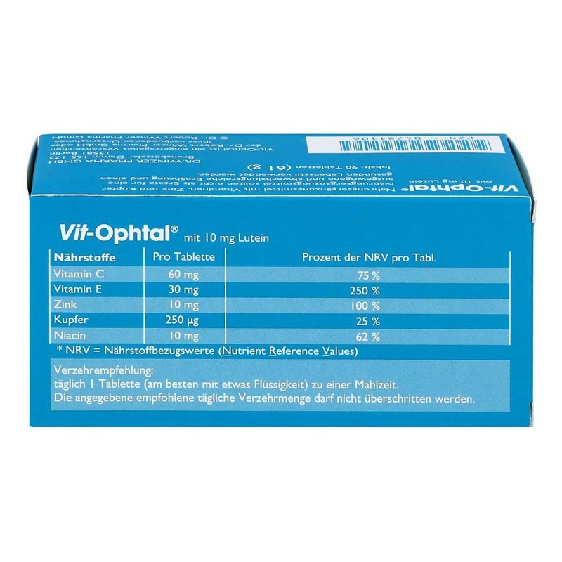 Dr. Winzer VIT OPHTAL with 10 mg Lutein Tablets
