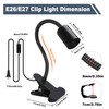 E26/E27 Clip-On Bulb Holder With 7.2Ft Switch Cable - Flexible