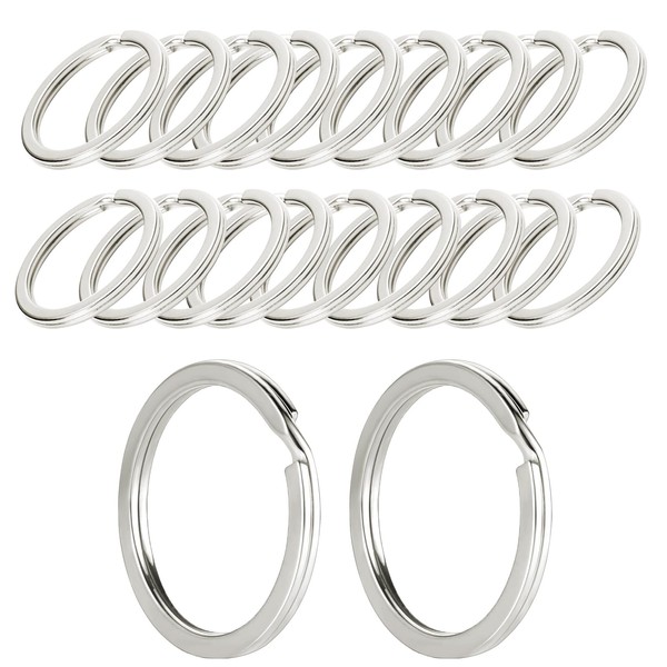 Pack of 20 key rings 25 mm, key rings, key