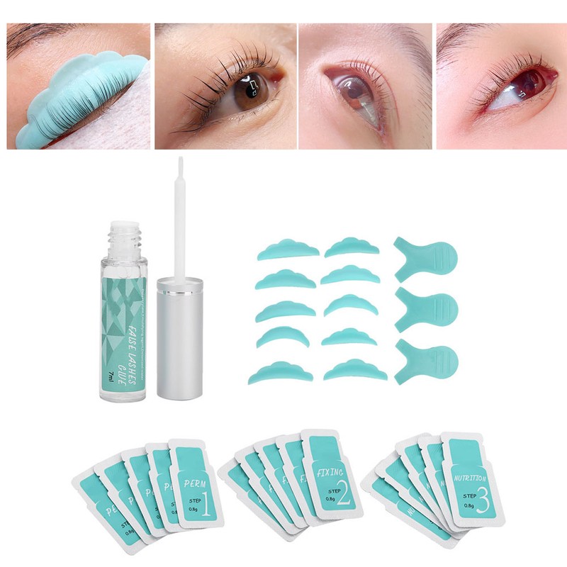 Eyelashes Perming Kit Reusable Eyelash Silicone Patch Curling Set Eyelash