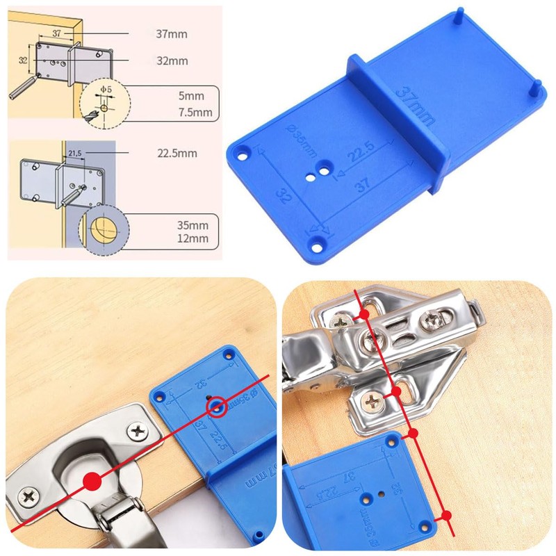 Yakamoz 35mm Concealed Hinge Jig Kit - Adjustable Depth Carbide