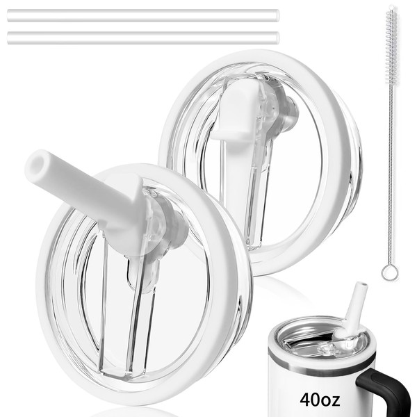 Milygobam 2pcs Leakproof Lid,40 Oz Tumbler Lids,Lid Leakproof with 2